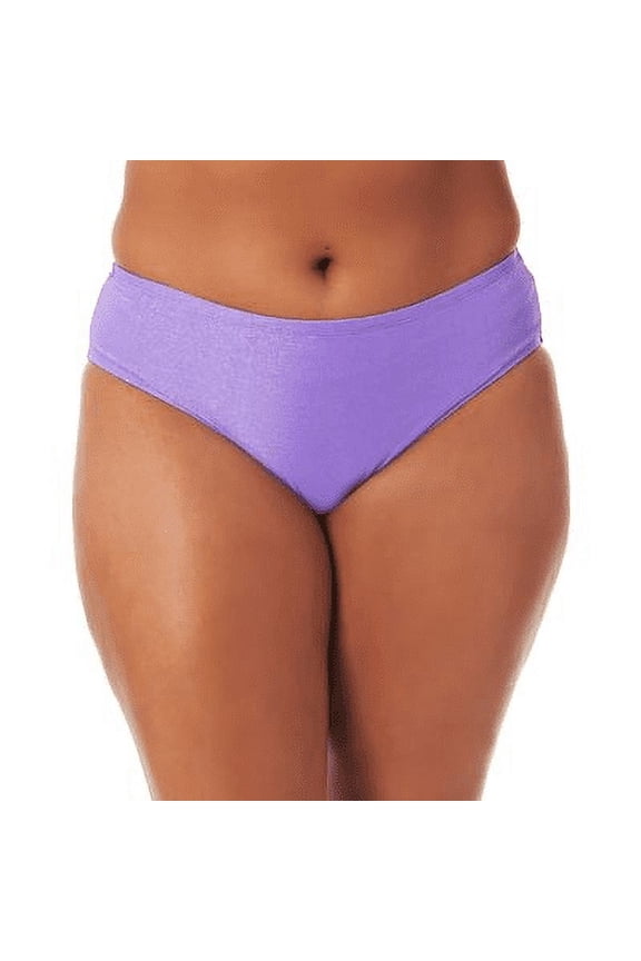 Trendy Plus Size Metallic Bikini Bottoms, Created for Macy's Women's Swimsuit