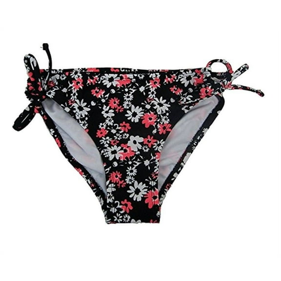 California Waves Women's Daisy-Print Keyhole Side Tie Bikini Bottom, Multi, L