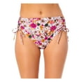 thumbnail image 1 of California Waves Women's Multi Color Floral Stretch LINED Moderate Coverage Tie Hipster Swimsuit Bottom M, 1 of 2