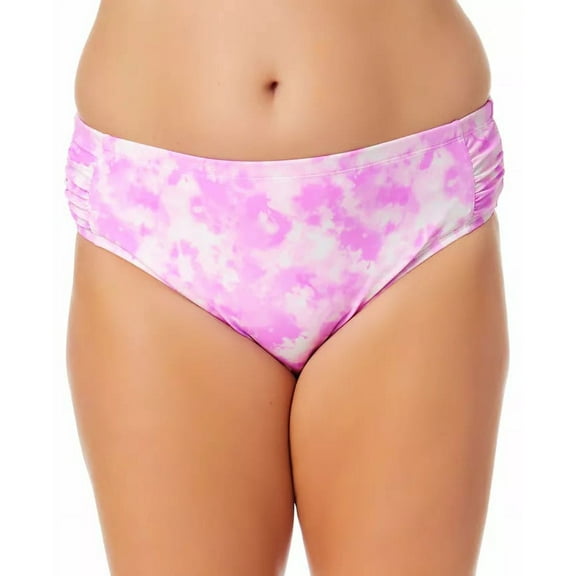 California Waves Women's Tie Dyed Swim Bottoms Swimsuit Pink Size 0X