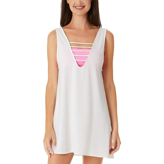 California Waves Womens Juniors Beachwear Strappy Cover-Up