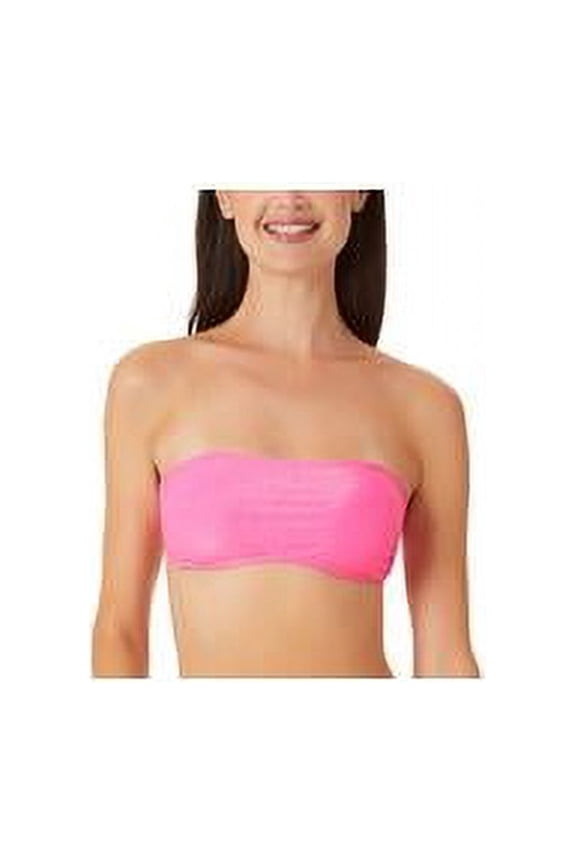 Womens Juniors Metallic Bandea Bikini Swim top