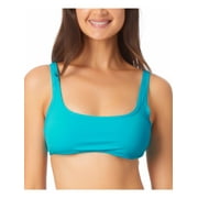 CALIFORNIA WAVES Womens Juniors Ribbed Pool Bikini Swim Top