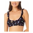 thumbnail image 1 of California Waves Womens Printed Ruffled Bikini Swim top, 1 of 3