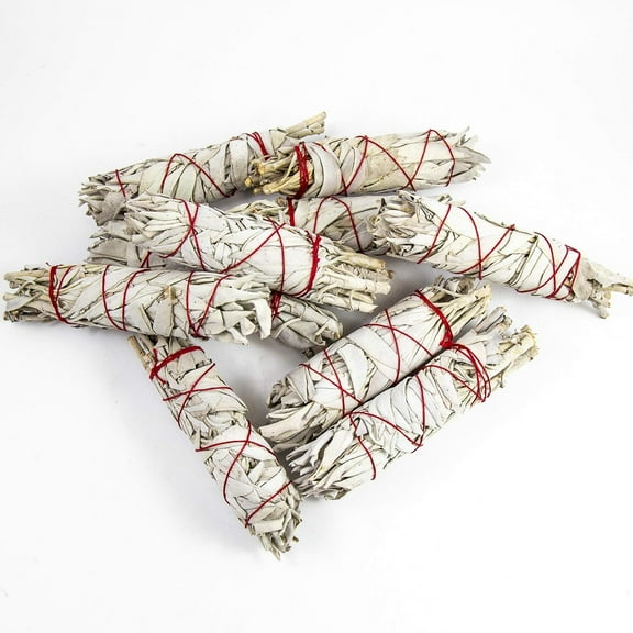 California White Sage 4" Smudge Stick, Perfect for Smudging, Meditation, Protection and Incense, 10 Pack