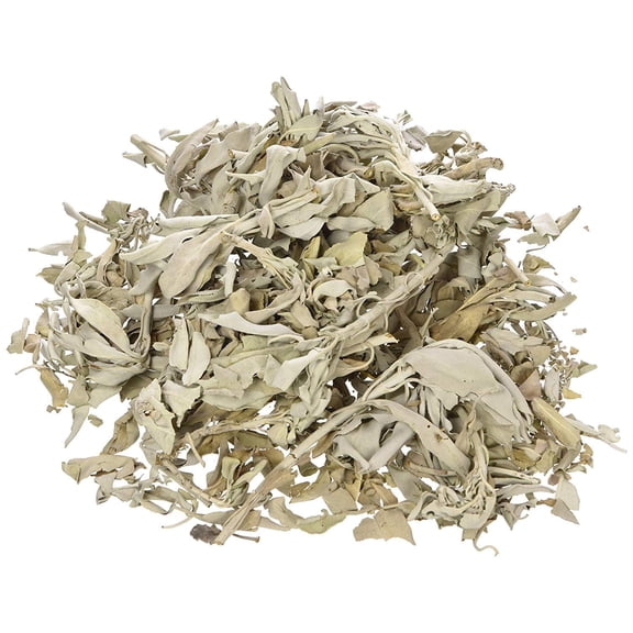 California White Sage Loose Leaves, Salvia Apiana Clusters, Dry Smudging & Burning Sage, 1 Lb Bag