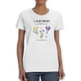 thumbnail image 1 of California Wildflowers Shaped T-Shirt Women -Smartprints Designs, Female XX-Large, 1 of 4