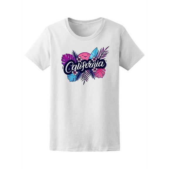 California Word Colorful T-Shirt Women -Image by Shutterstock, Female x-Large