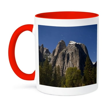 3dRose, California, Yosemite. Cathedral Rocks - US05 BTH0007 - Brenda Tharp, 11oz Two-Tone Red Mug