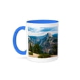 thumbnail image 1 of 3dRose, California, Yosemite NP, Half Dome, Mountain landscape., 15oz Two-Tone Blue Mug, 1 of 7