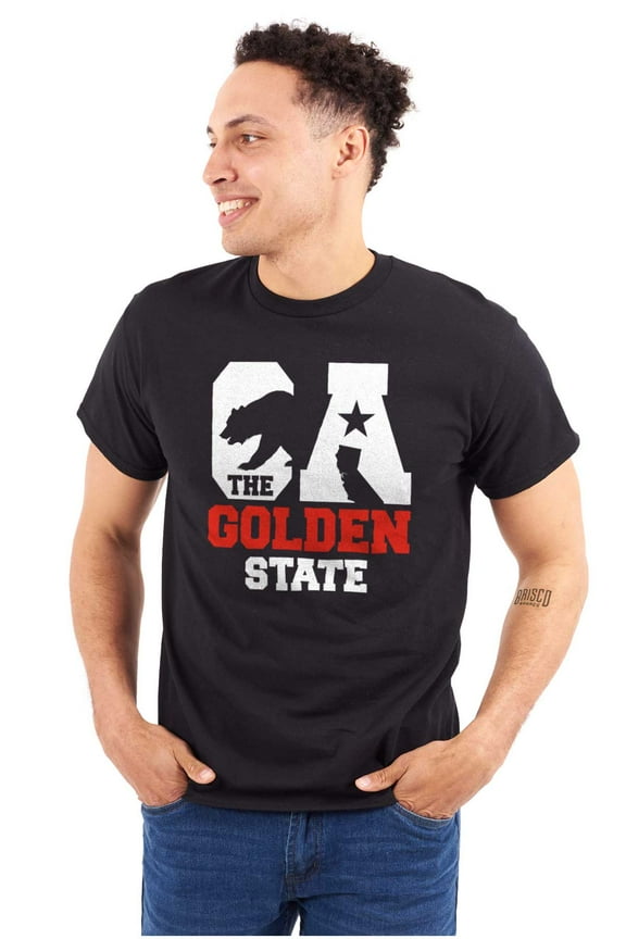 California the Golden State CA Bear Men's Graphic T Shirt Tees Brisco Brands S