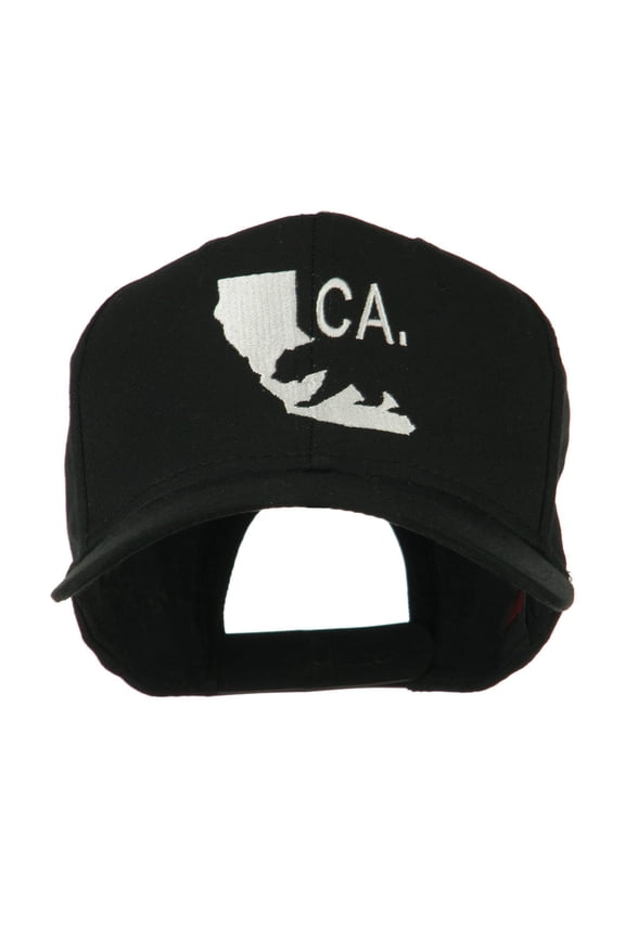 California with Bear Embroidered Cap - Black OSFM