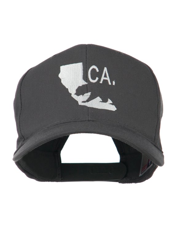 California with Bear Embroidered Cap - Charcoal Grey OSFM