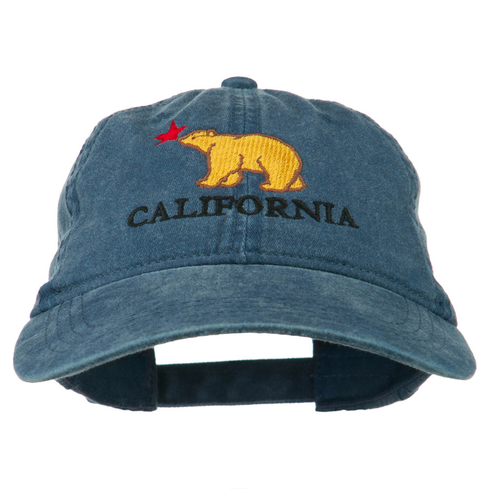NEW! Navy & Tan Bear Embroidered Hat Dream On Dreamer Hat Nylon Shaggy Bear - Navy | Dant main image 2