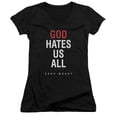 thumbnail image 1 of Californication Book Cover Junior Women's V-Neck T-Shirt Black, 1 of 1