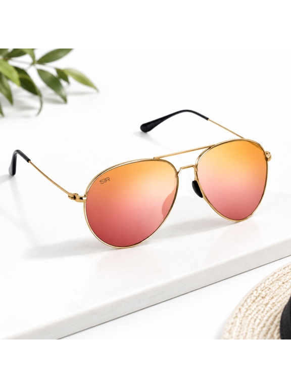 Calimesa Small Polarized Aviator Sunglasses with UV Protection