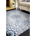 thumbnail image 1 of Calinda Summer Bliss Steel Blue-Ivory Area Rug - Multiple Sizes, 1 of 7