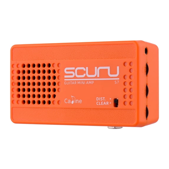 Caline S7 Portable Guitar Mini Amplifier Speaker 3W with Clear & Distortion Modes for Electric Guitar Electric Ukulele