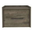 thumbnail image 1 of Calion Floating Nightstand for Bedroom | Dark Brown Engineered Wood | 13.2"W x 13.8"D x 9.8"H | Wall-Mounted with Drawer | Space-Saving Storage, 1 of 7