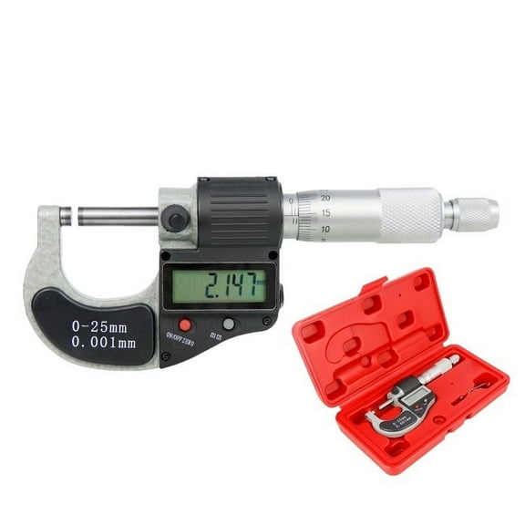 Caliper 0.001mm Digital Micrometer 0-25 mm Electronic Outside Micrometer Chrome Plated Caliper Gauge Measuring Tools