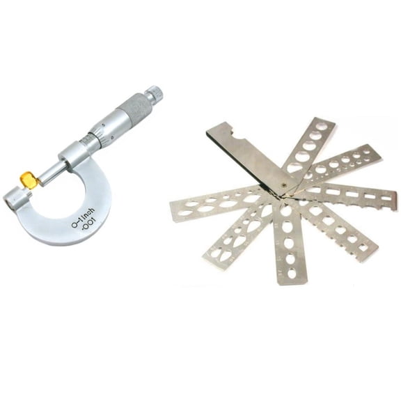 Caliper Gauge Measuring 1", Gem Stone Carat Fan Gauge Jewelers Gemologist Tool