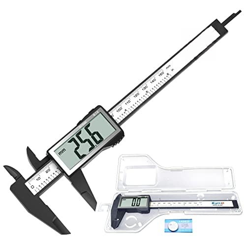 Caliper Measuring Tool, Digital Caliper Outside Micrometer with Large Screen,6Inch Caliper Tool for Mechanics, Jewelers, Woodworkers, Inch and Millimeter Conversion