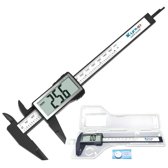 Caliper Measuring Tool, Digital Caliper Outside Micrometer with Large Screen, Caliper Tool for Mechanics, Jewelers, Woodworkers, Inch and Millimeter Conversion (6Inch)