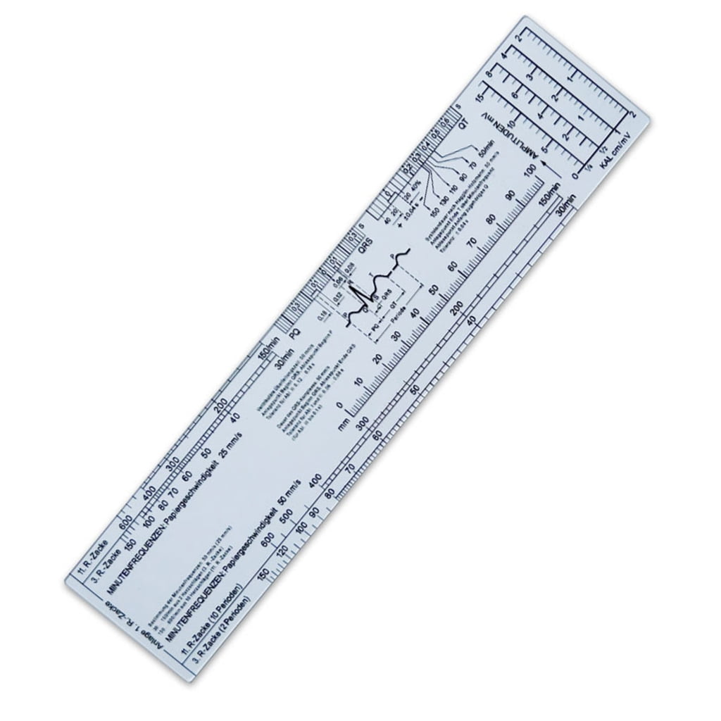 Pacemaker Ruler Caliper Reference Guide Heart Rate Ruler Card Evaluation Tool Heart ...