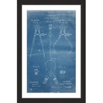 "Calipers 1886 Blueprint" Framed Painting Print