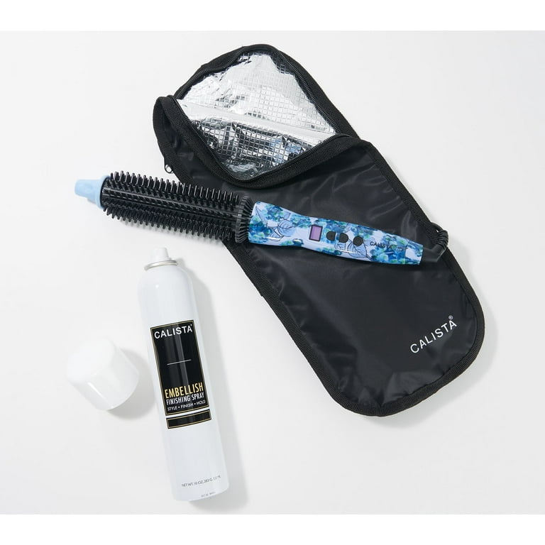 Calista Perfecter Pro Heated Round Brush with Embellish Spray Blue