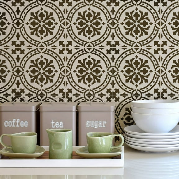 Calista Tile Stencil - Large Size - 12x12 Tile