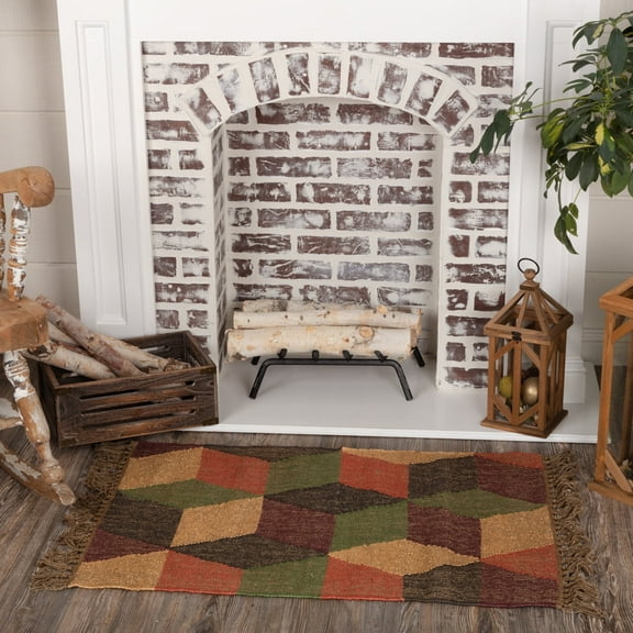 VHC Brands Primitive Farmhouse Flooring - Calistoga Tan Kilim Rug, 3' x 5'