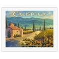 thumbnail image 1 of Calistoga Wineries - Castello di Amorosa Winery - California Vineyards Wine Country Art by Kerne Erickson - Fine Art Rolled Canvas Print 20in x 26in, 1 of 4