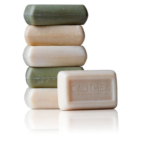 Calithea 3-Pack 100% Pure Natural Organic Olive Oil Soap Bars with Argan
