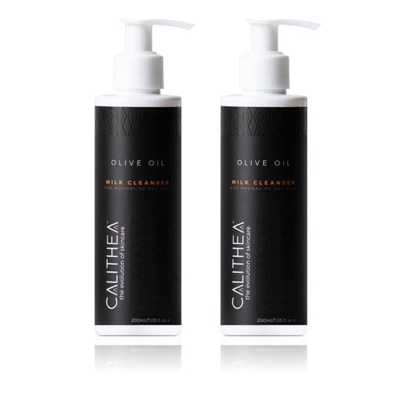 Calithea Skincare CS-MLKCLNS-7OZ-2PK Olive Oil Milk Cleanser - For Normal to Dry Skin - 200mL - 2-Pack