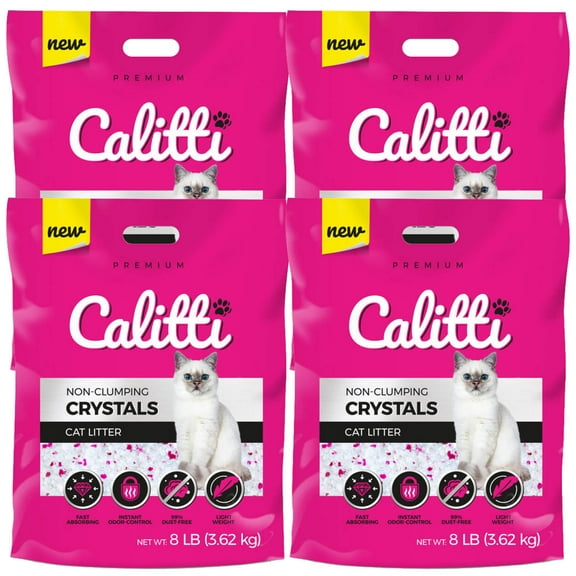 Calitti Crystals Cat Litter 8lb, 4-pack