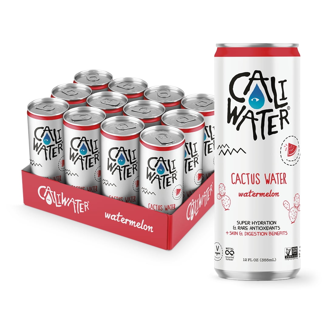 Caliwater Organic Watermelon Nopal Cactus Water: Plant-Based, Non-GMO ...