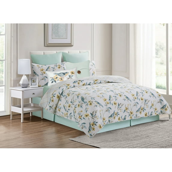 Calix Bluebird King Quilt Set