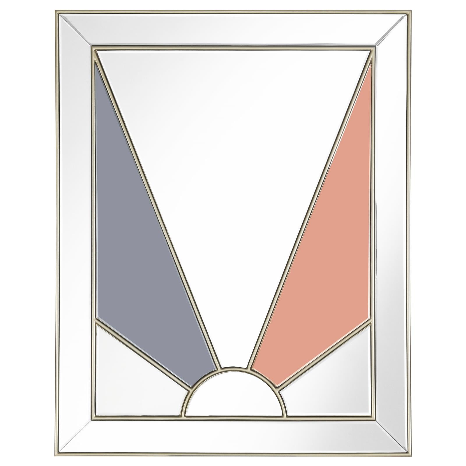 Calixte 31.5" Silver and Gray Rectangular Wall Mirror