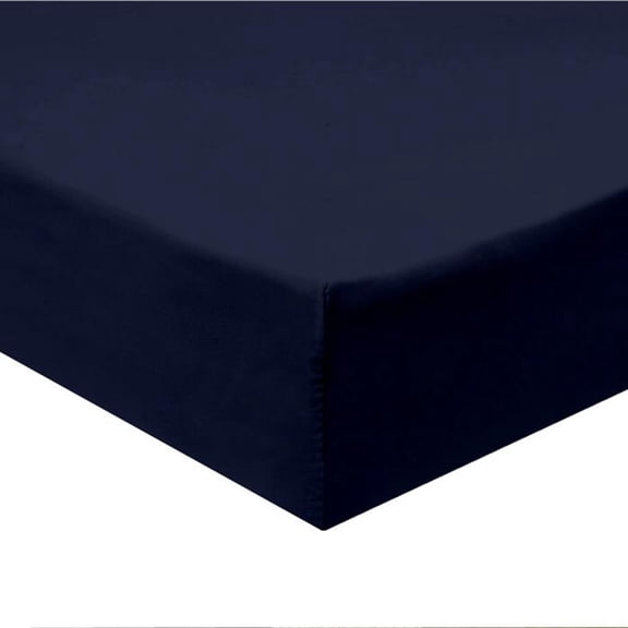 Calking Size Fitted Sheets 100% Cotton 600 Thread Count Solid (Navy)
