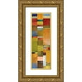 thumbnail image 1 of Calkins, Michelle 11x24 Gold Ornate Wood Framed with Double Matting Museum Art Print Titled - Color Panels with Blue Sky, 1 of 4