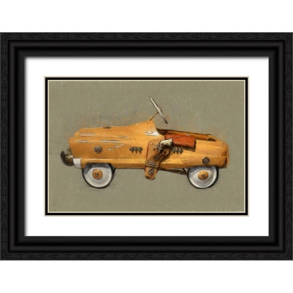 Calkins, Michelle 18x13 Black Ornate Wood Framed with Double Matting Museum Art Print Titled - Roy Rogers Pedal Car