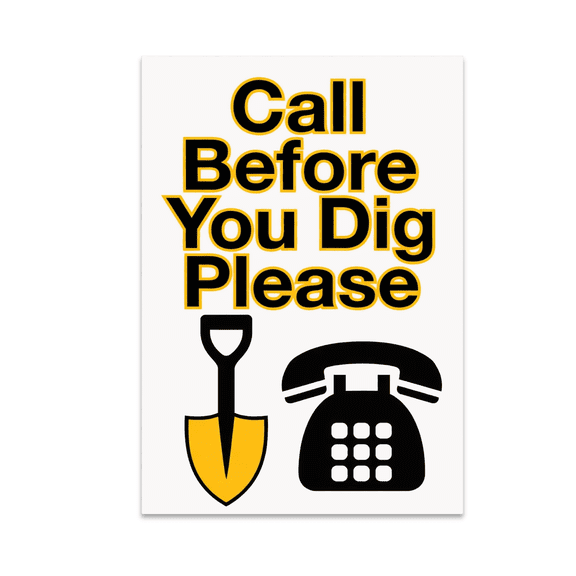 Call Before You Dig Please - Utility Locator Decor - 13x19 Poster Print