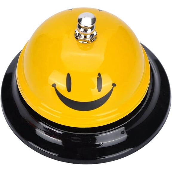 Call Bell, 3.3 Inch Service Bell for The Porter Kitchen Restaurant Bar Classic Concierge Hotel Reception Pet Training Yellow