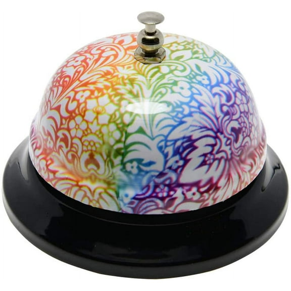 Call Bell Floral Desk Service Bell Customer Ding Bell for Restaurant Hotel Room Kitchen Party Office Elderly Teachers Kids Large Flower Bell,3.35 inch