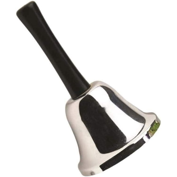 Call Bell,Service Bell,Hand Bell,Counter Bell,Metal Handbell Call Bell School Loud Call Bell Clear Sound Hotel Bell Tea Bell for Christmas Restaurant Home Dinner (Color : Silver)