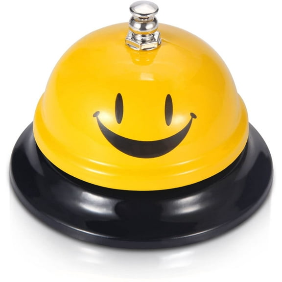 Call Bell, Service Bell for The Porter Kitchen Restaurant Bar Classic Concierge Hotel (3.35 Inch Diameter) (Yellow)
