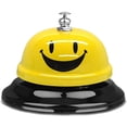 thumbnail image 1 of Call Bell Smiley Face Desk Service Bell Ding Bell for Restaurant Hotel Room Kitchen Party Office Elderly Large Yellow Cute Bell,3.3 inch Yellow, 1 of 5