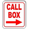 thumbnail image 1 of Call Box Right Arrow RED Aluminum Composite Sign, 1 of 1