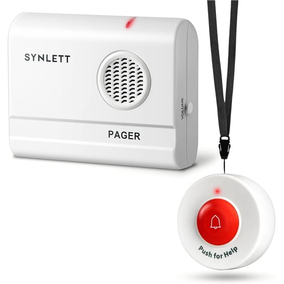 Call Button for Elderly and Caregiver Pager Portable SOS Alert System Alarm Nurse Seniors Patients Emergency Home